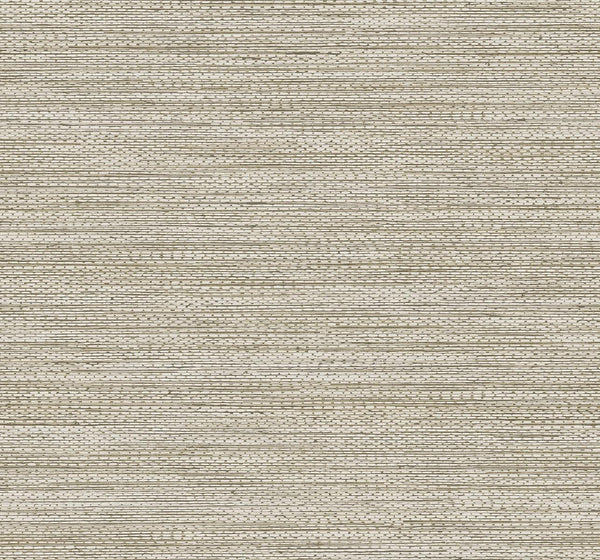 seabrook hollinwood weave truffle wallpaper