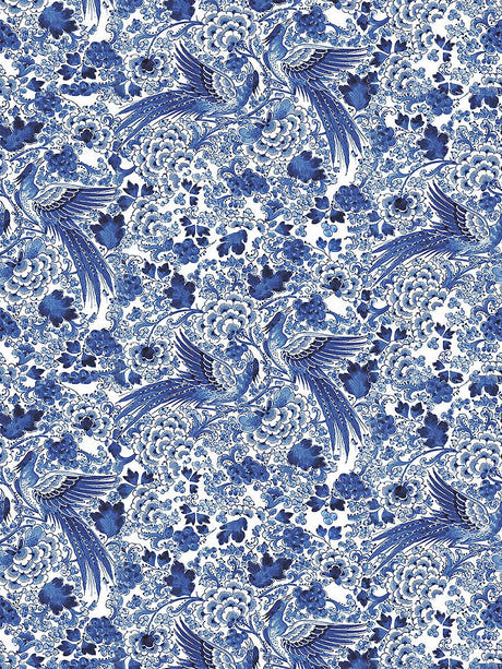 scalamandre inspiration print blue fabric - scala n4insp-001