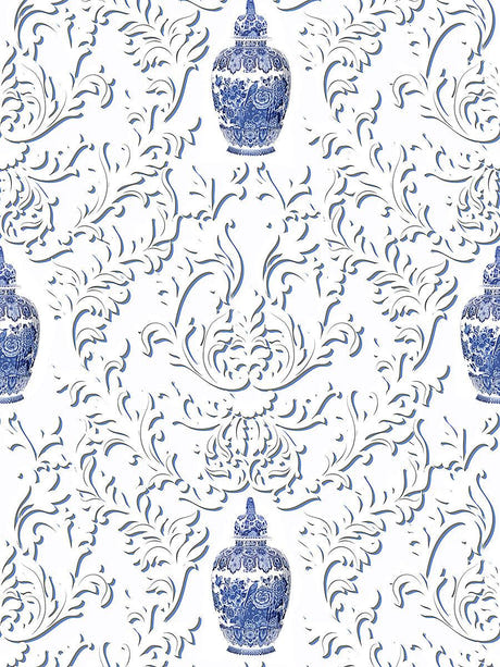 scalamandre lion jar | sheer blue fabric - scala n4lion-001