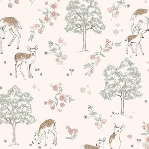 schumacher - deer love - blush - 7473 - wallpaper