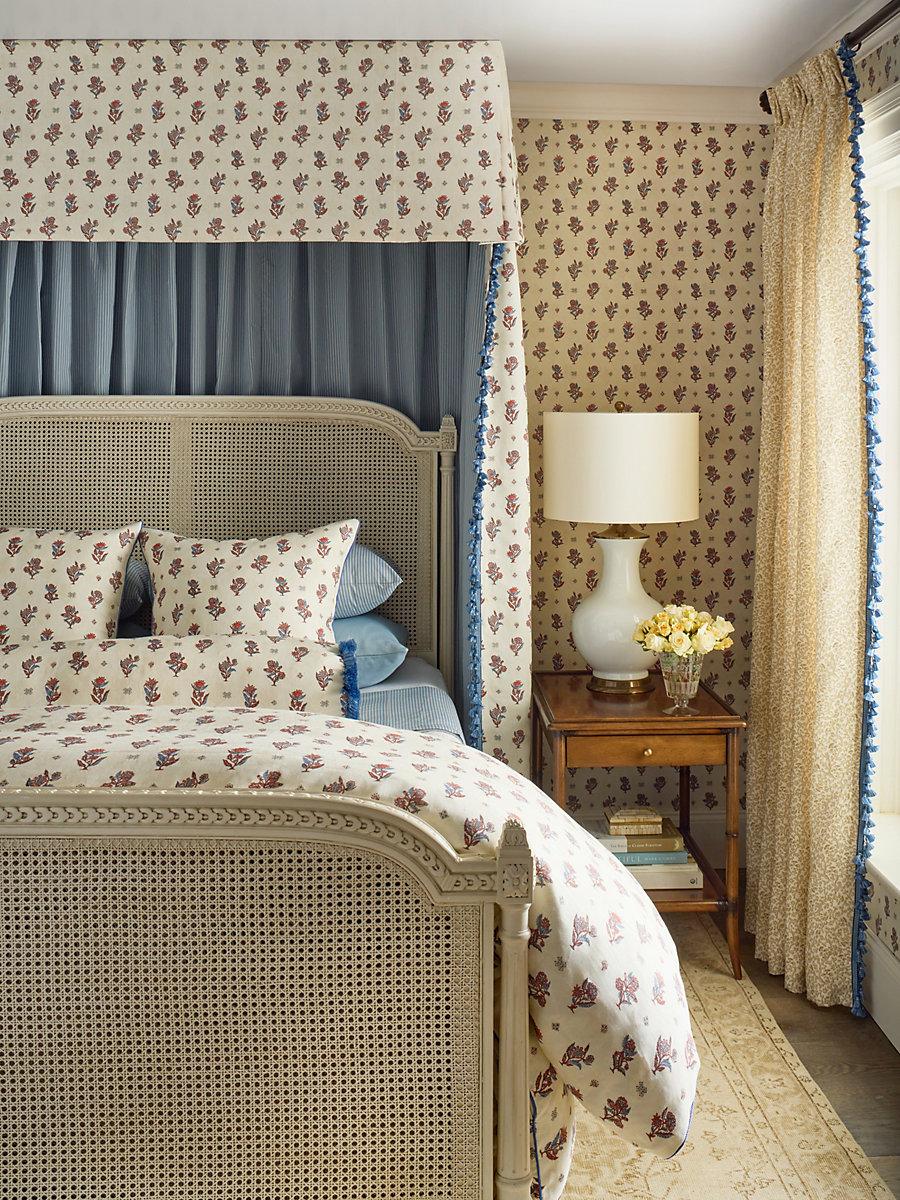 calico wallcovering ruby peacock