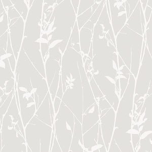 schumacher - botanical whisp - grey - 9319 - wallpaper
