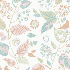 schumacher - leaf rhapsody - multi - 9330 - wallpaper