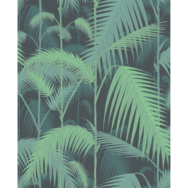 cole & son - palm jungle - green/black - 95/1003.cs.0