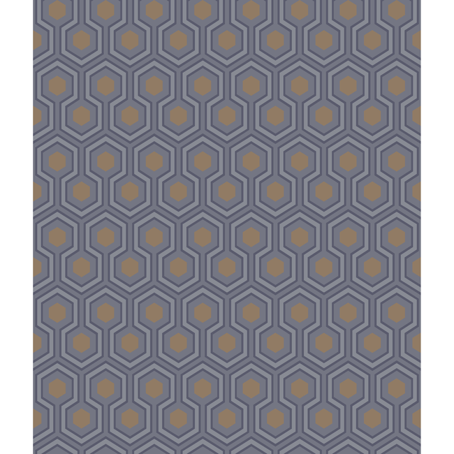cole & son - hicks hexagon - dk gry/bronz - 95/3015.cs.0