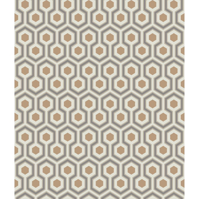 cole & son - hicks hexagon - gold/taupe - 95/3017.cs.0