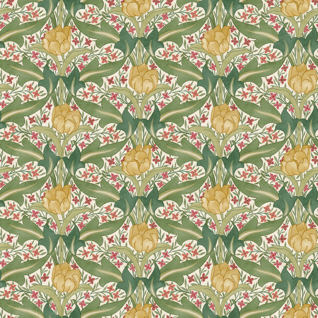 tulip & jasmine - red/green - g p & j baker - bw45104.1.0
