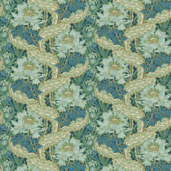 brantwood - indigo/teal - g p & j baker - bw45105.2.0