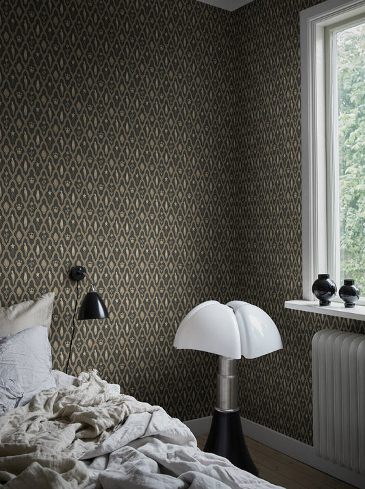 turtledove barn charcoal - s10270 - sandberg wallpaper
