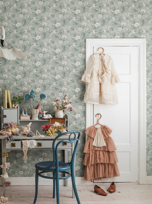 emelie garden green - 832-38 - sandberg wallpaper