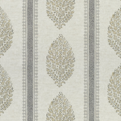 Chappana Grey Fabric - F910236 - Thibaut Fabric