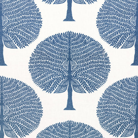 mulberry tree navy fabric - f910603 - thibaut fabric