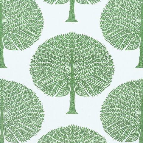 mulberry tree green fabric - f910604 - thibaut fabric