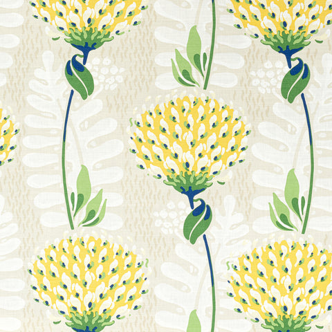 Tiverton Yellow Fabric - F910646 - Thibaut Fabric