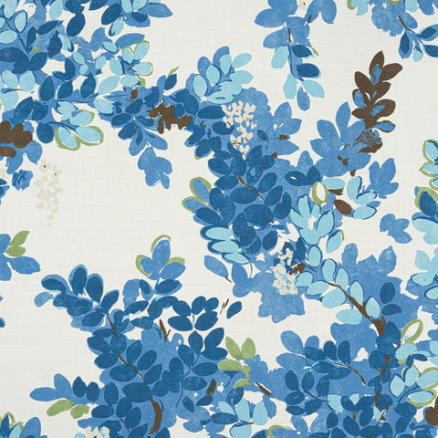 Central Park Blue and Green Fabric - F914330 - Thibaut Fabric