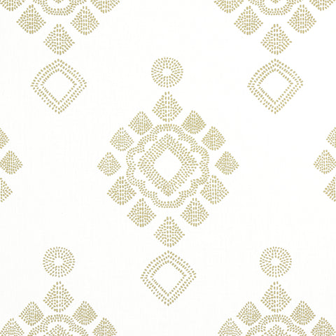 Province Medallion Camel Fabric - F981321 - Thibaut Fabric