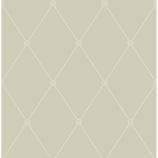 cole & son - large georgian rope trellis - olive - 100/13065.cs.0