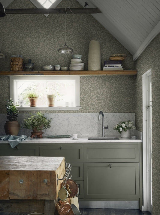 linnea garden green - 838-38 - sandberg wallpaper