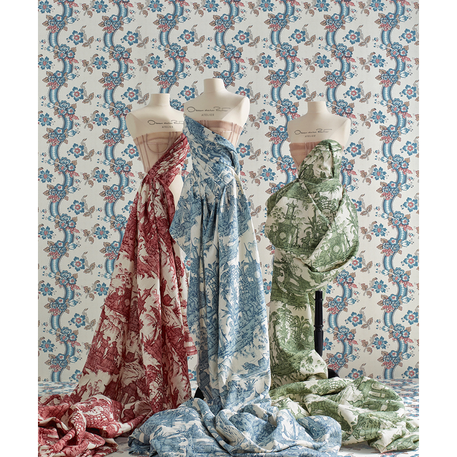 lee jofa - benday paper - denim/berry - p2020111.519.0