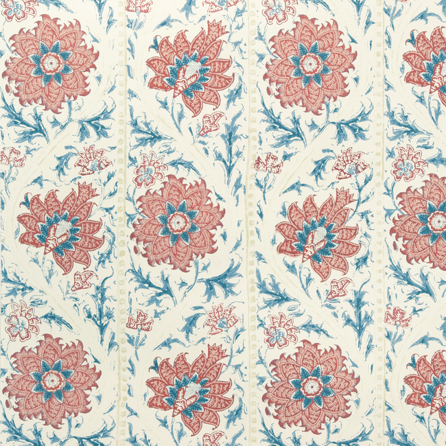 lee jofa - calico vine wallpaper - blue red - p2022102.195.0