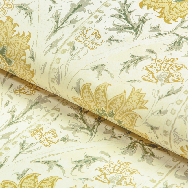 lee jofa - calico vine wallpaper - marigold - p2022102.411.0