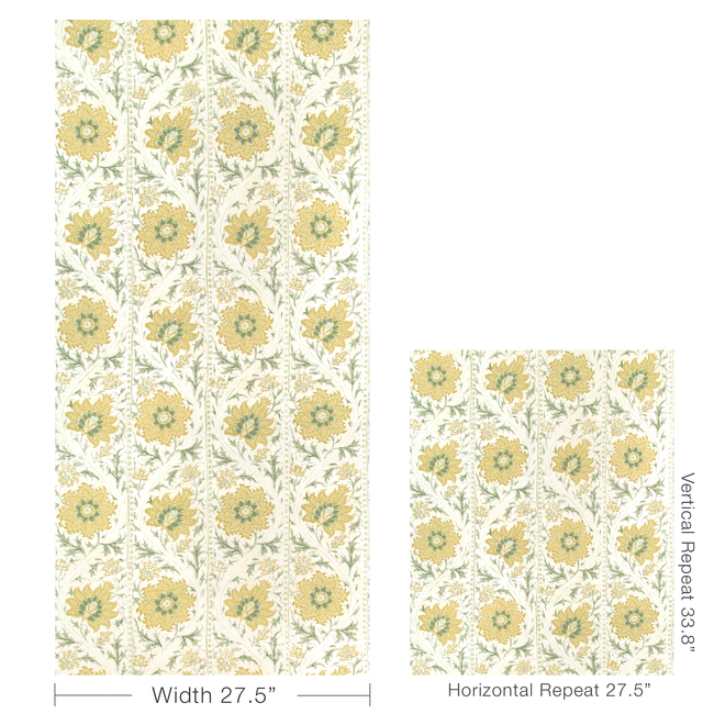 lee jofa - calico vine wallpaper - marigold - p2022102.411.0