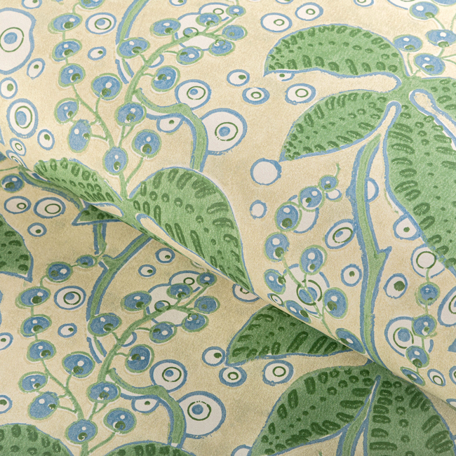 lee jofa - putnam paper - leaf/blue - p2022105.315.0