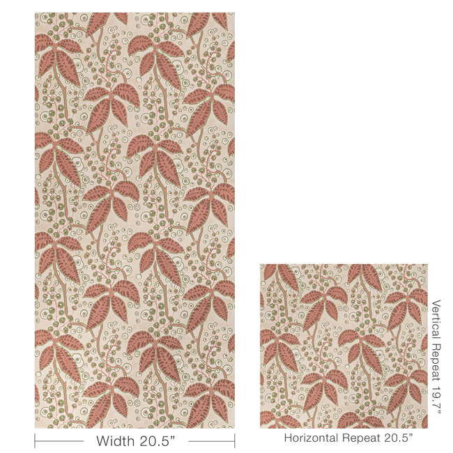 lee jofa - putnam paper - brick/green - p2022105.324.0