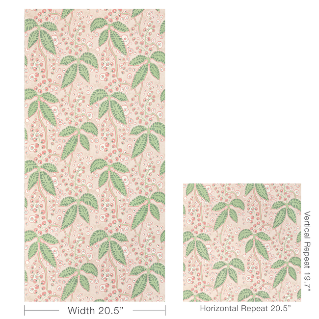 lee jofa - putnam paper - green/rose - p2022105.73.0