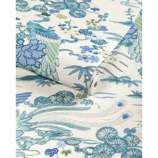 lee jofa - sakura paper - teal - p2023124.353.0