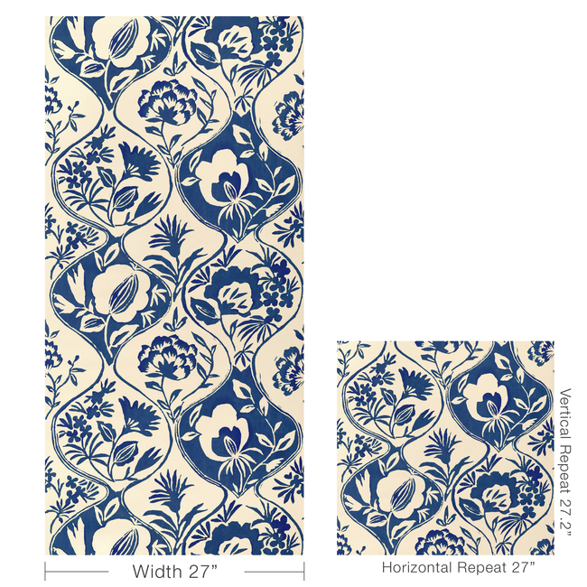 lee jofa - calathea paper - indigo - p2023126.50.0