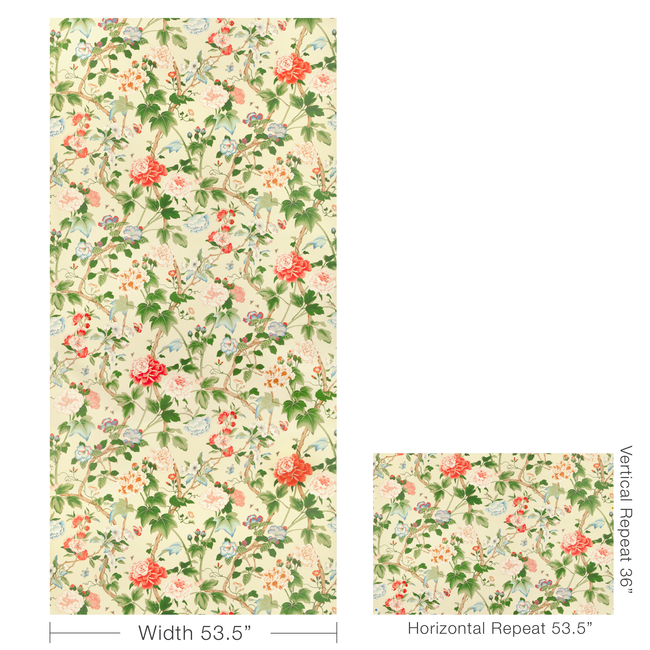 lee jofa - gardenia paper - red/green - p2023128.319.0