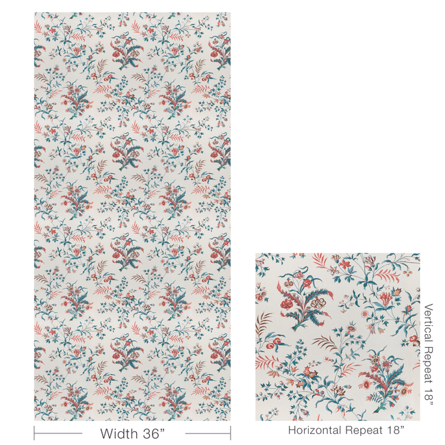 brunschwig & fils - chancay - teal/rose - p8023105.517.0