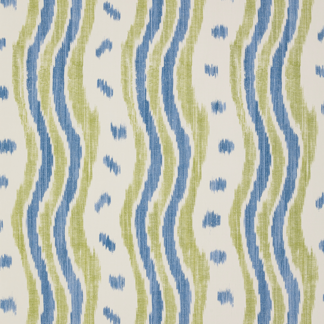 lee jofa - ikat stripe wallpaper - blue/lime - pbfc-3531.523.0