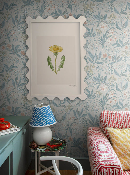 huset i solen folklore blue - s10159 - sandberg wallpaper