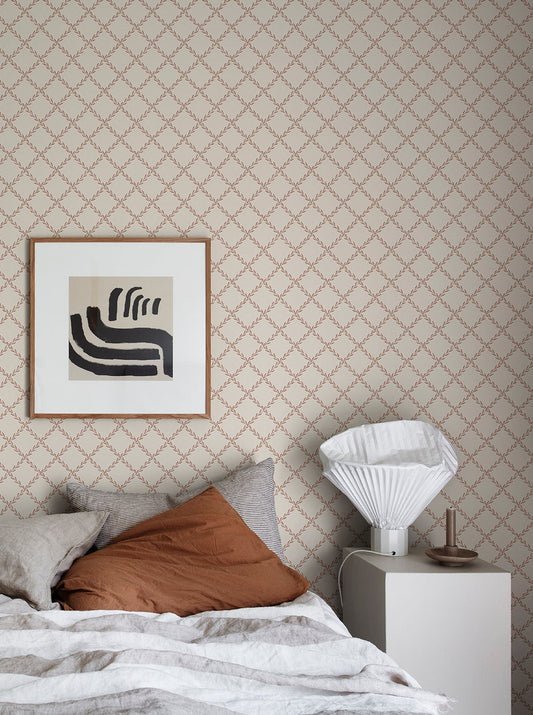 trellis terracotta - s10305 - sandberg wallpaper