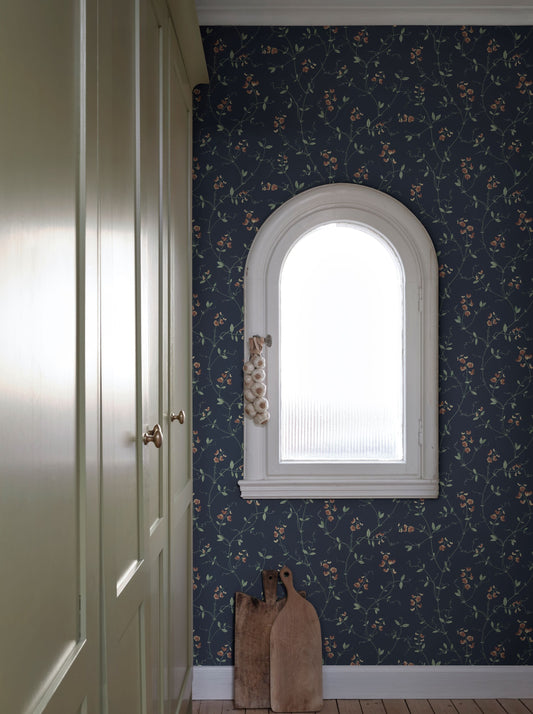 sanna classic blue - s10385 - sandberg wallpaper