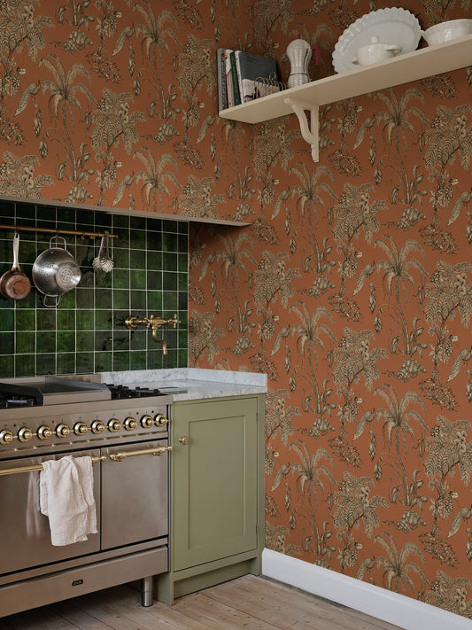 moa, terracotta - s10432 - sandberg wallpaper