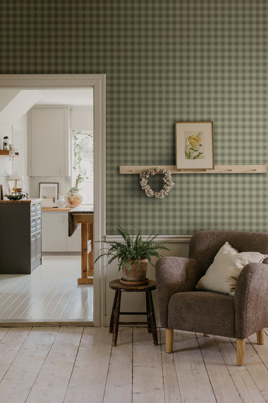 harry, forest green - s10504 - sandberg wallpaper