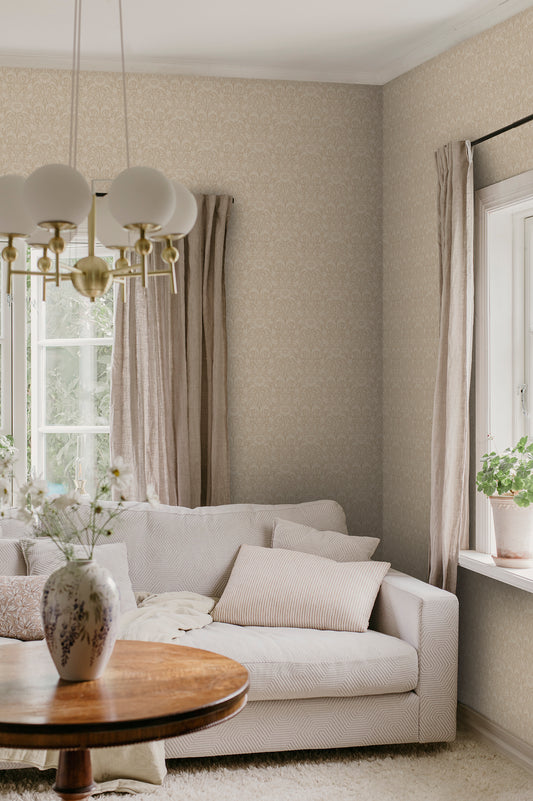 emil, beige - s10570 - sandberg wallpaper