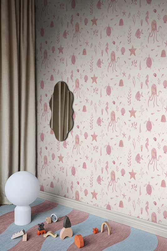 della, pink - s10717 - sandberg wallpaper