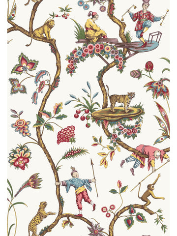 scalamandre - chinoise exotique white wallpaper - sc 0001wp81547