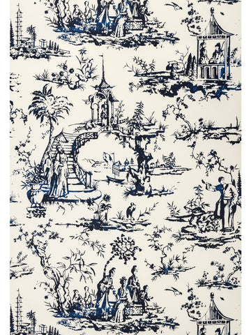 scalamandre - summer palace porcelain wallpaper - sc 0001wp88357