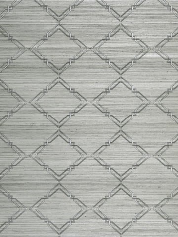 scalamandre - monroe embroidered grasscloth glacier wallpaper - sc 0001wp88383