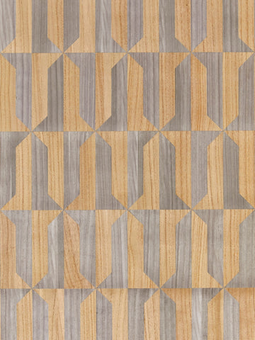 scalamandre - mezzo wood natural and nickel wallpaper - sc 0001wp88462