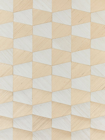 scalamandre - staccato abaca and sisal ivory and sand wallpaper - sc 0001wp88464