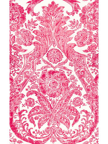 scalamandre - luciana damask print raspberry wallpaper - sc 0002wp88354