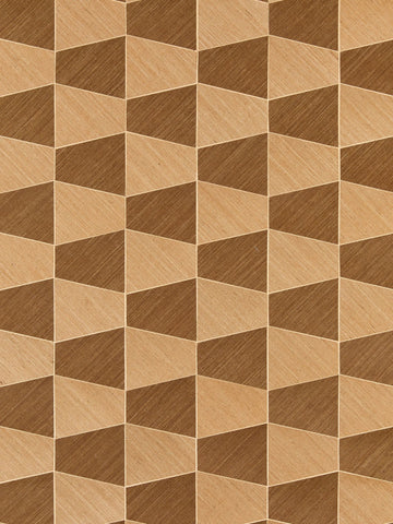 scalamandre - staccato sisal bisque and brunette wallpaper - sc 0002wp88465