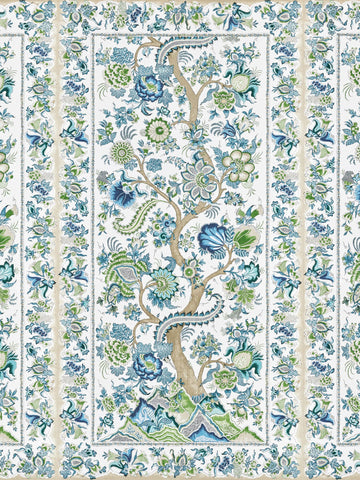 scalamandre - metropolitan palampore aegean mural - sc 0002wp88567