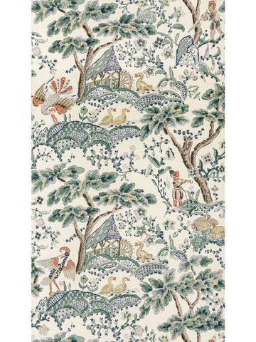 scalamandre - kelmescott leaf on ivory wallpaper - sc 0002wp88588